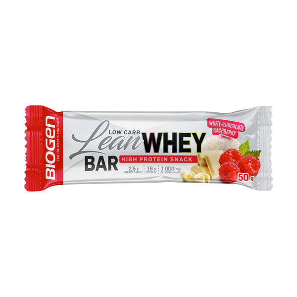Biogen - Lean Whey Bar - White Choc Raspberry