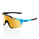 100% Speedcraft BWR Black Soft gold mirror lense