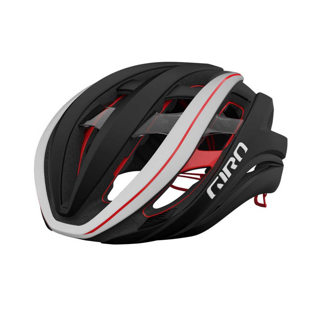Giro Aether MIPS helmet (Matt Black, red and white)