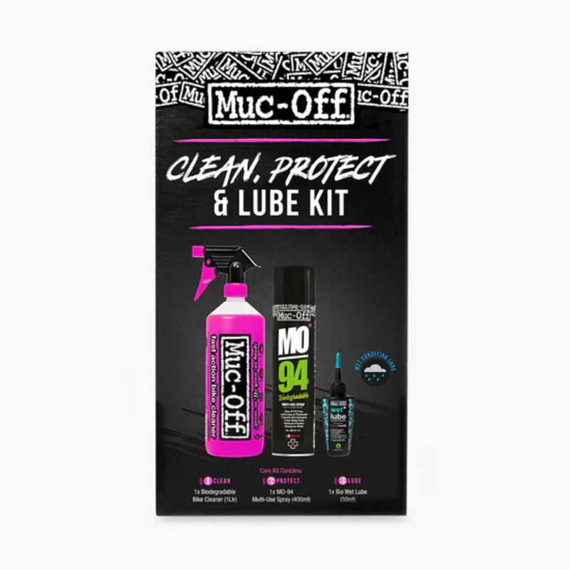 Muc Off Wash, Protect and Wet Lube Kit