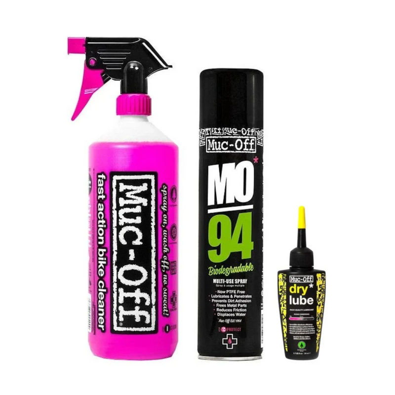 Muc Off Wash, Protect and Dry Lube Kit