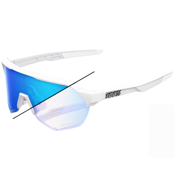 100% S2 Bastille LE Pearl White Blue Mirror Photochromic Lens