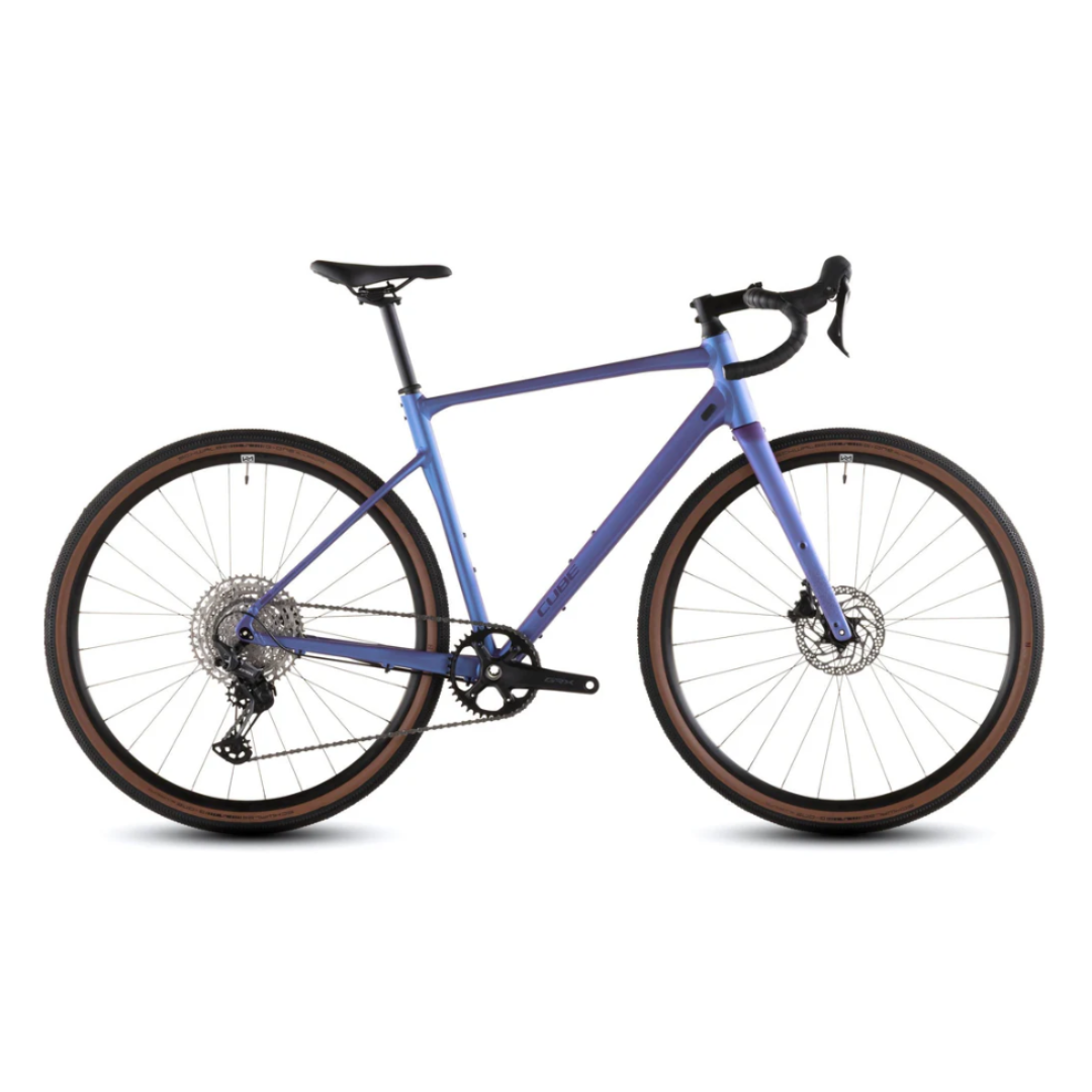 Blue bicycle on a white background