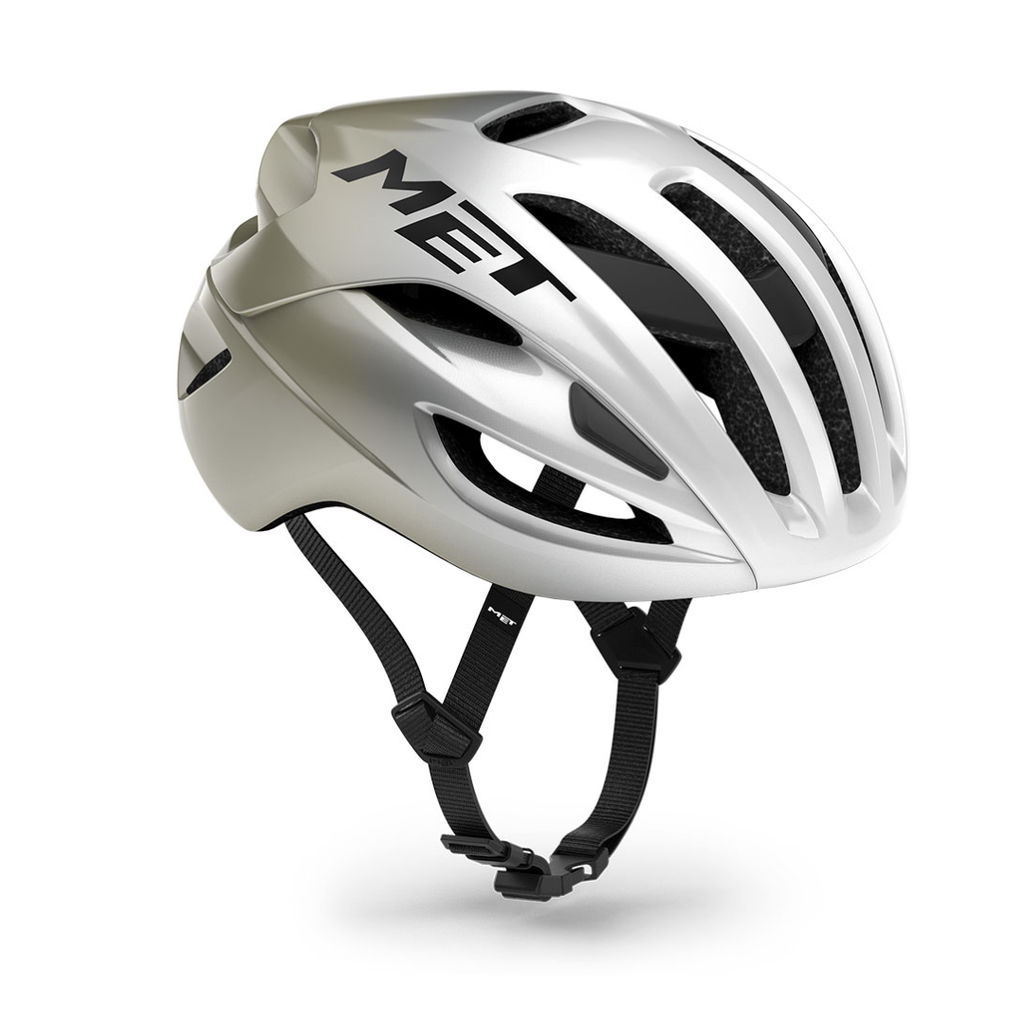 MET Rivale Silver Grey Glossy Helmet