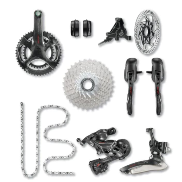 Campagnola Super Record 2 x 12 Speed Wireless Group Set and Bora WTO 45 DB 2WF Wheel Combo