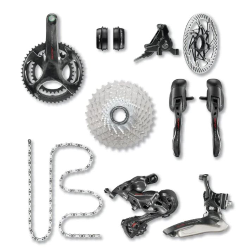 Campagnola Super Record 2 x 12 Speed Wireless Group Set and Bora WTO 45 DB 2WF Wheel Combo