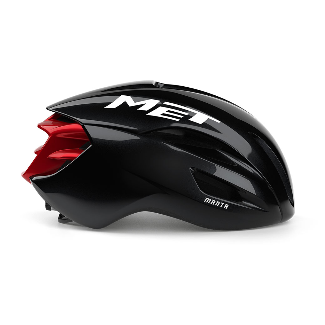MET Manta Gloss Black Red Helmet