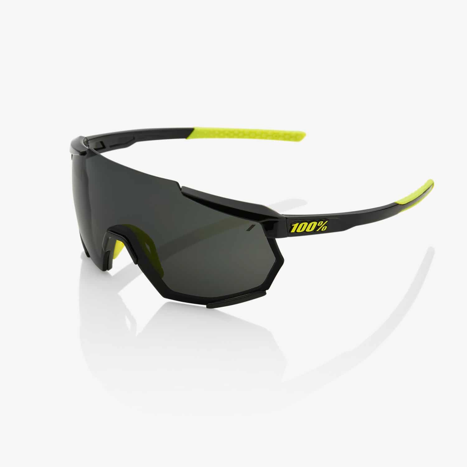 100% - Racetrap - Gloss black, Smoke lens
