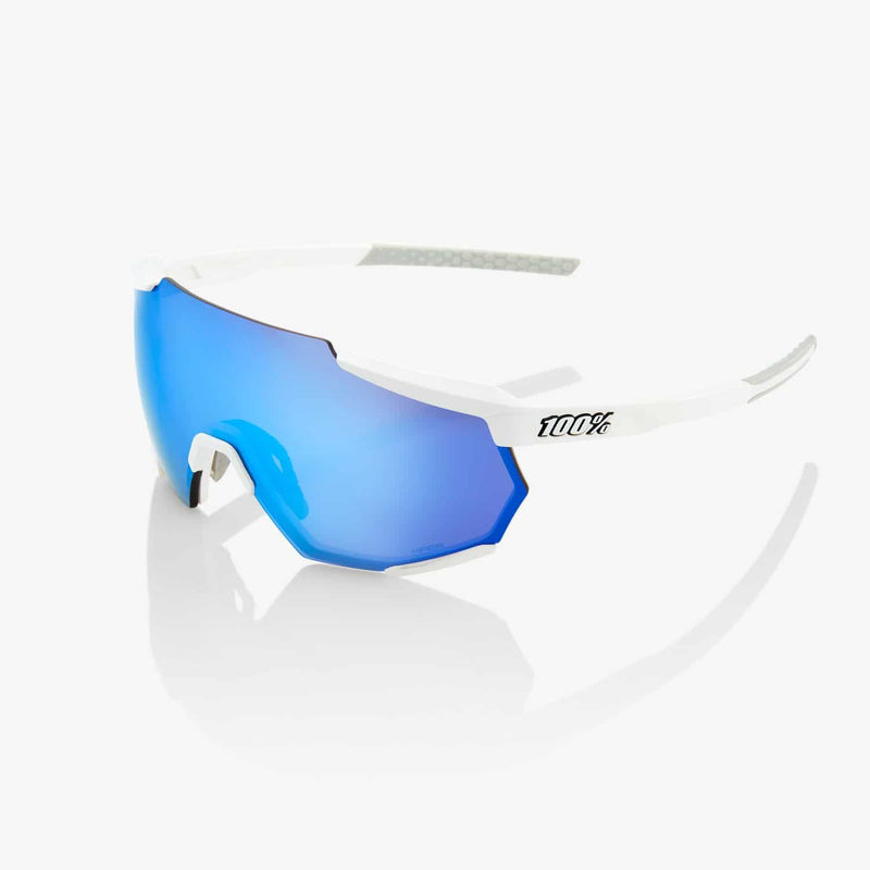 100% - Racetrap - Matte White, Hiper Blue