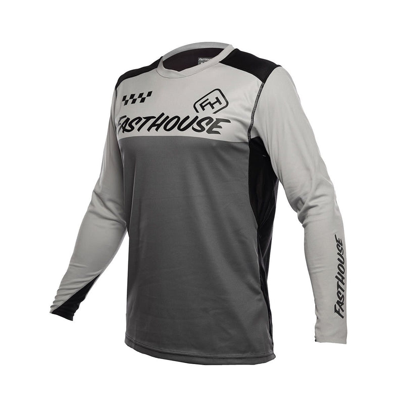 Fasthouse - YOUTH Alloy Block LS Jersey- Silver/Charcoal