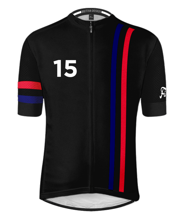 Finch Jersey - Continental GT Black Red/Blue