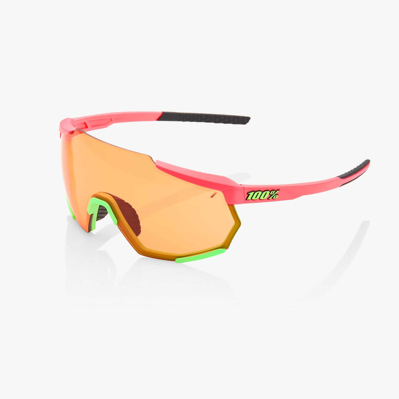 100% - Racetrap - Washed out neon pink- Persimmon lens