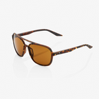100% - Kasie Aviator Round Soft Tact Havana- Bronze lens