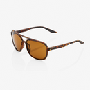 100% - Kasie Aviator Round Soft Tact Havana- Bronze lens