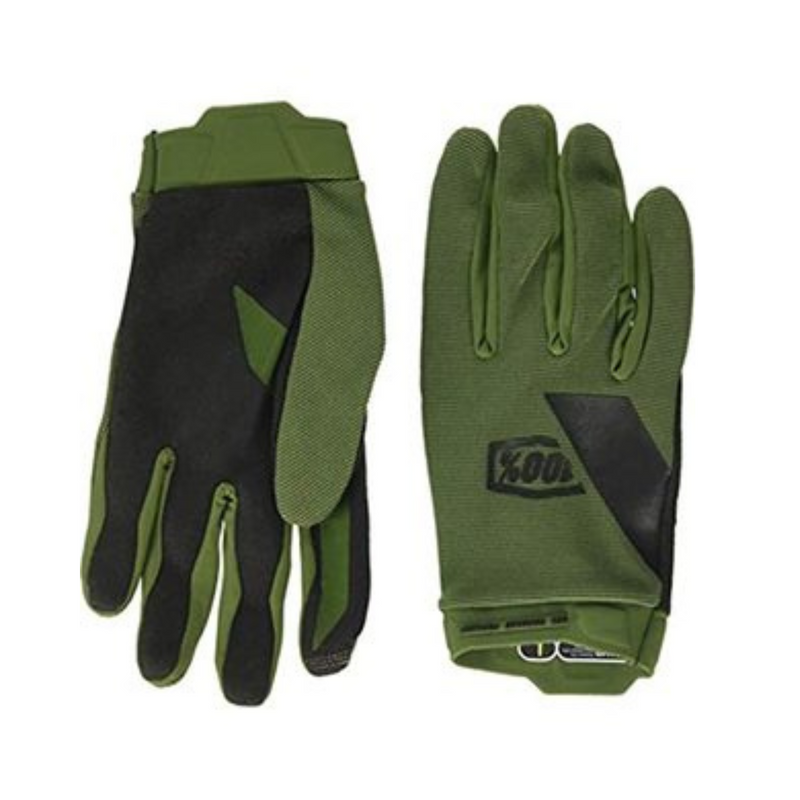 100% Ride Camp Gloves- Camo Green