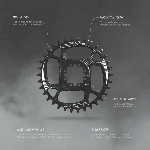 Csixx - Shimano Direct Oval Chainring (Various sizes)