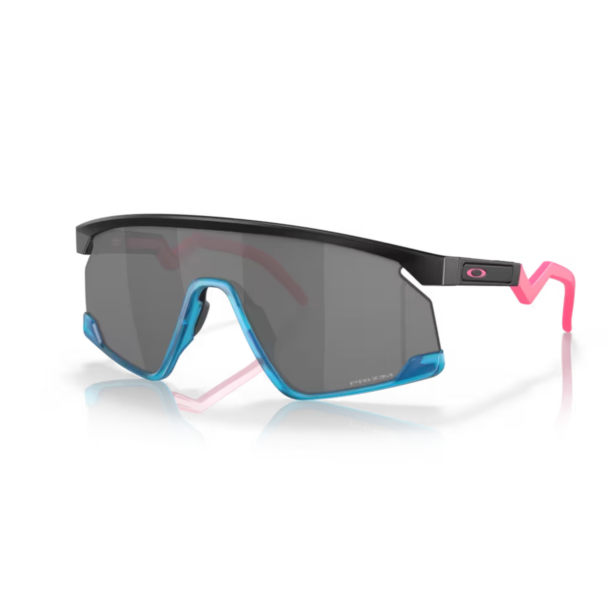 Oakley BXTRスポーツサングラス ケース付き Oakley BXTR Matte Black Teal Prizm Black