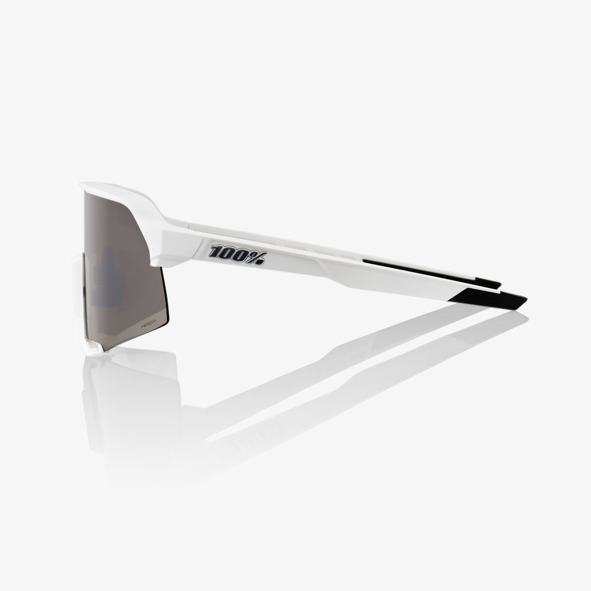 100% - S3 Matte White - Hiper Silver Mirror